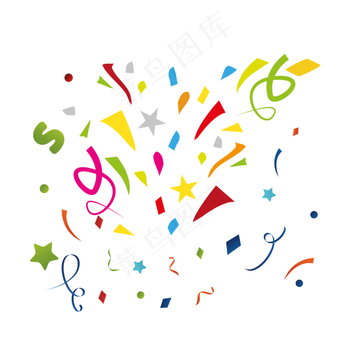 漂浮彩带,免抠元素