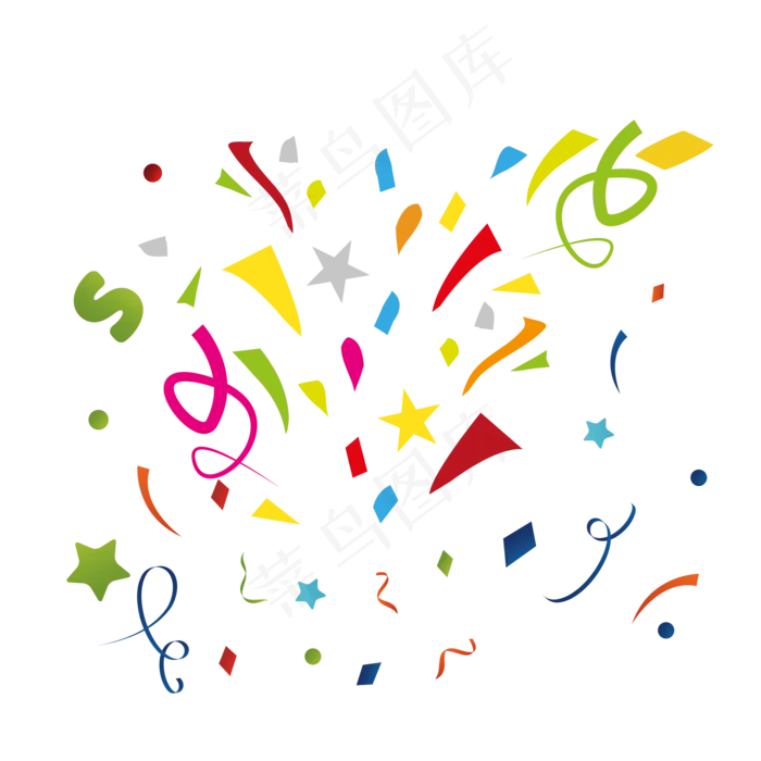 漂浮彩带,免抠元素(2001*2001px 300 dpi )ai矢量模版下载