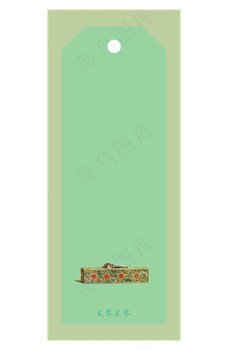 标题:中国风装饰书签瓷夏