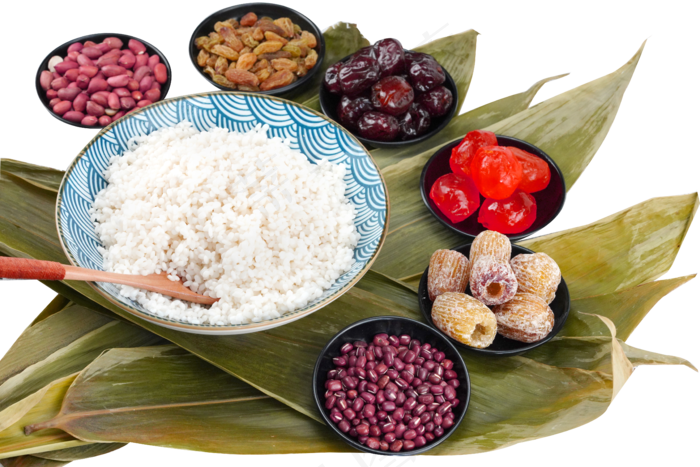 端午节粽子食材蜜枣粽叶