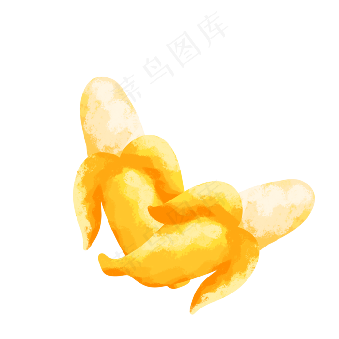 水彩风格手绘水果香蕉(2000X2000(DPI:300))psd模版下载