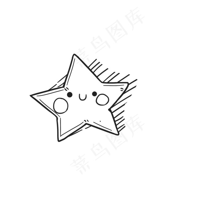 星星简笔(2000X2000(DPI:300))psd模版下载