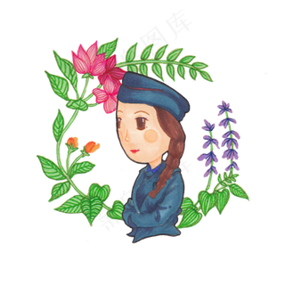 手绘建军节党建红色革命设计元素