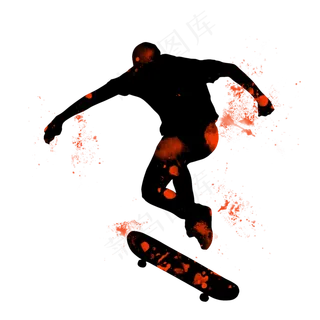 开学季滑板社团招新剪影,免抠元素