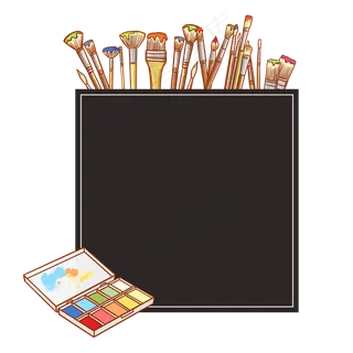 绘画培训班边框12