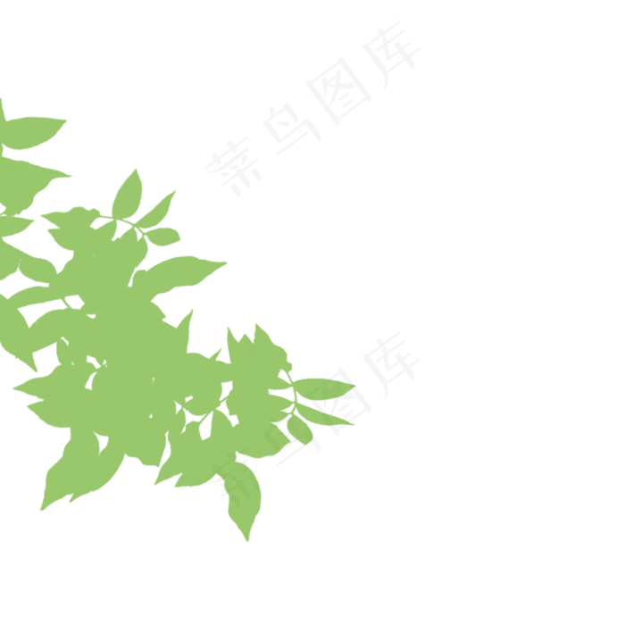 春天绿色树叶(2000*2000px 300 dpi )psd模版下载