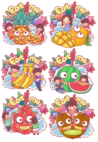 水果系列梦幻世界小人