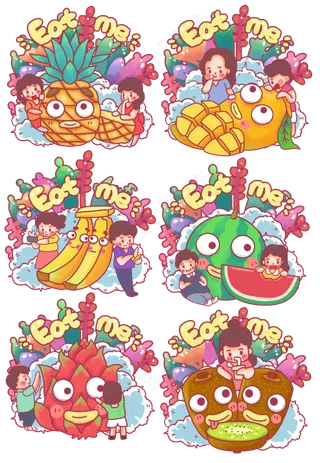 水果系列梦幻世界小人