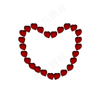 爱心形状玫瑰花瓣