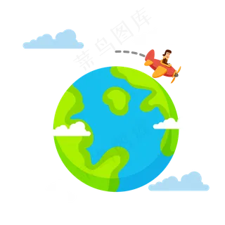 卡通地球日矢量图片