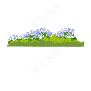 植物花草元素手绘花丛素材