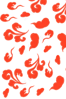 漂亮的黄色祥云底纹插画,免抠元素