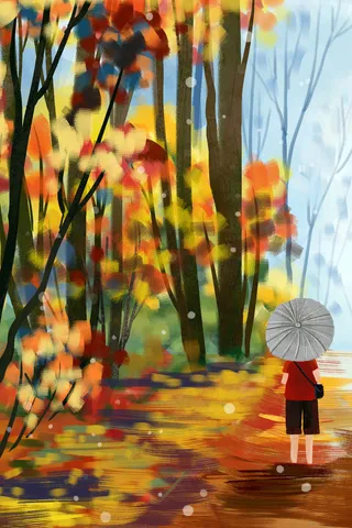 艳丽森林饱和度高的风景