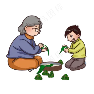 包粽子端午习俗免扣PNG素材