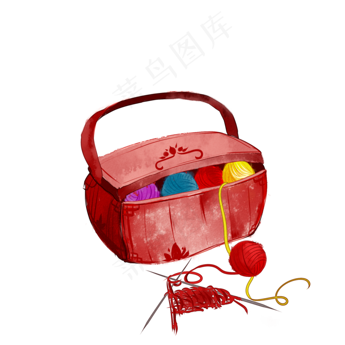 母亲节复古温馨针线盒(2000X2000(DPI:299))psd模版下载