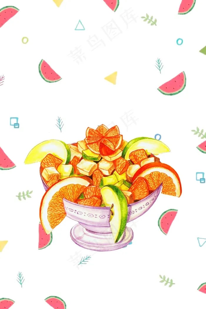 水果拼盘三月时令(3543*5315px 	      )psd模版下载