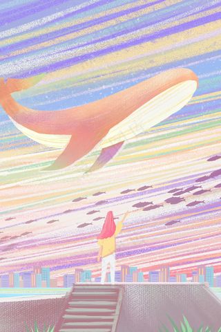 夏日天空唯美治愈系风景