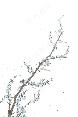 国画水墨风景古风花卉