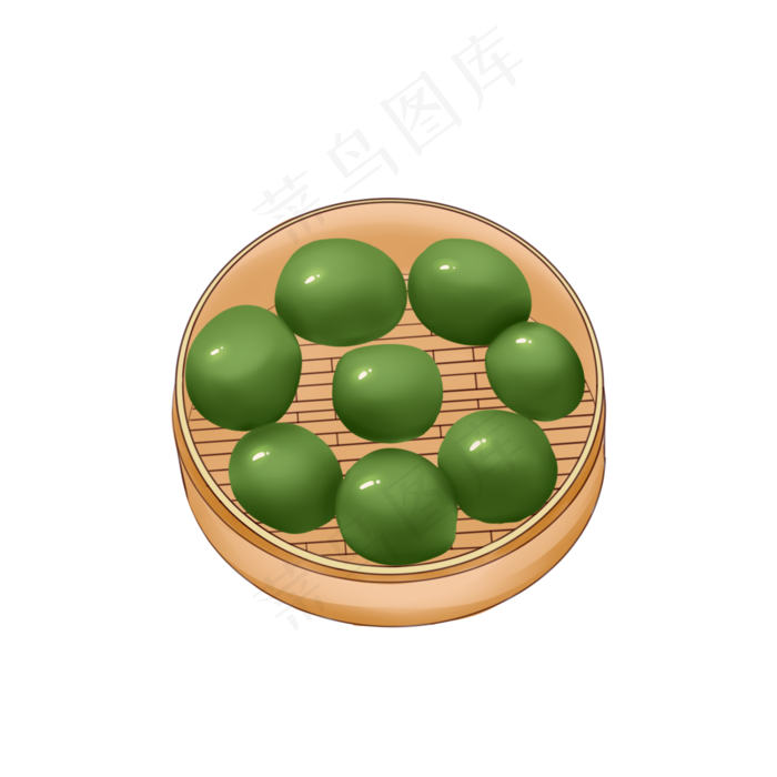 清明节青团清明果免扣装饰(2000X2000(DPI:300))psd模版下载