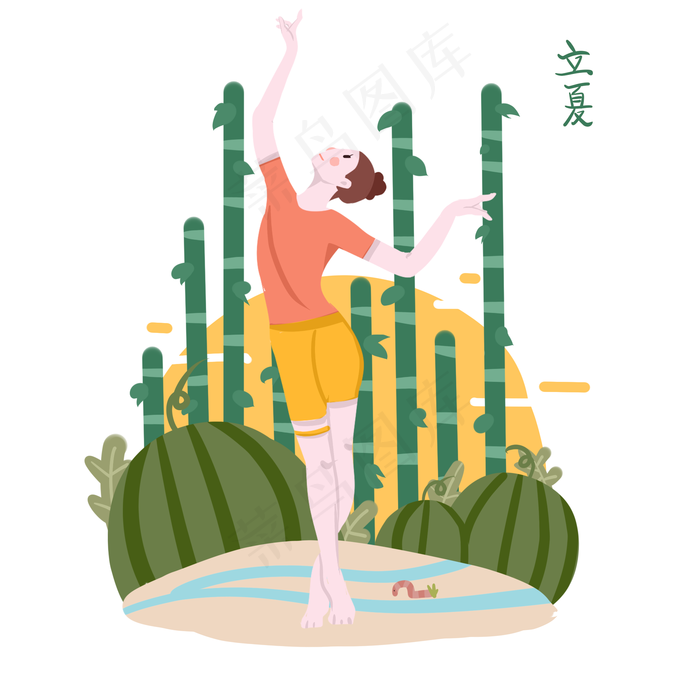 瑜伽健身女孩(2000X2000(DPI:300))psd模版下载