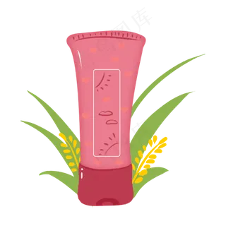 卡通红色瓶子护手霜