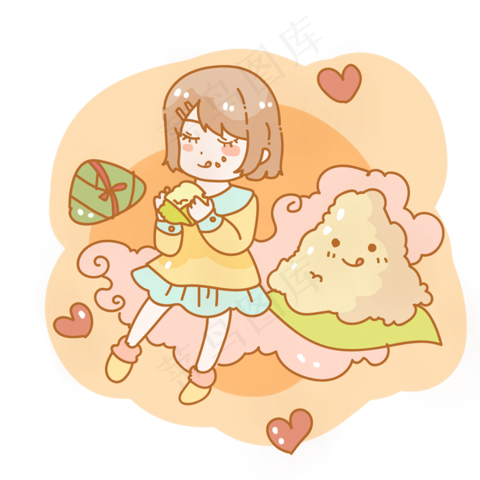 端午节粽子少女