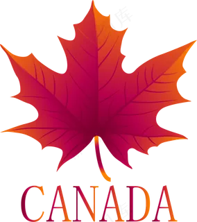 加拿大红色标志,免抠元素