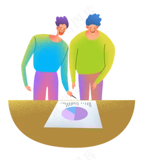 扁平商务噪点人物数据,免抠元素