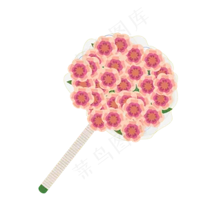 结婚彩色捧花卡通婚庆png图片