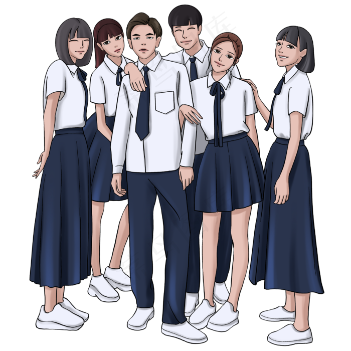 毕业季同学们的合影(3000X3000(DPI:132))psd模版下载