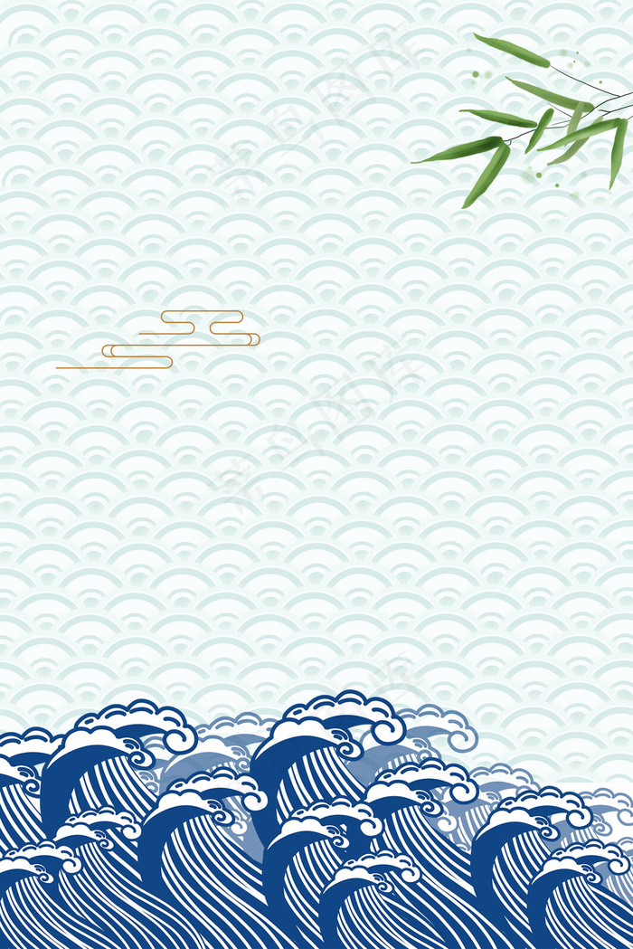 清新中国风传统节气海报背景模板