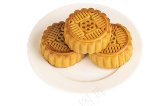 一盘月饼,免抠元素