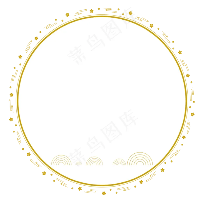 中国风浅金色烫金祥云流云小梅花