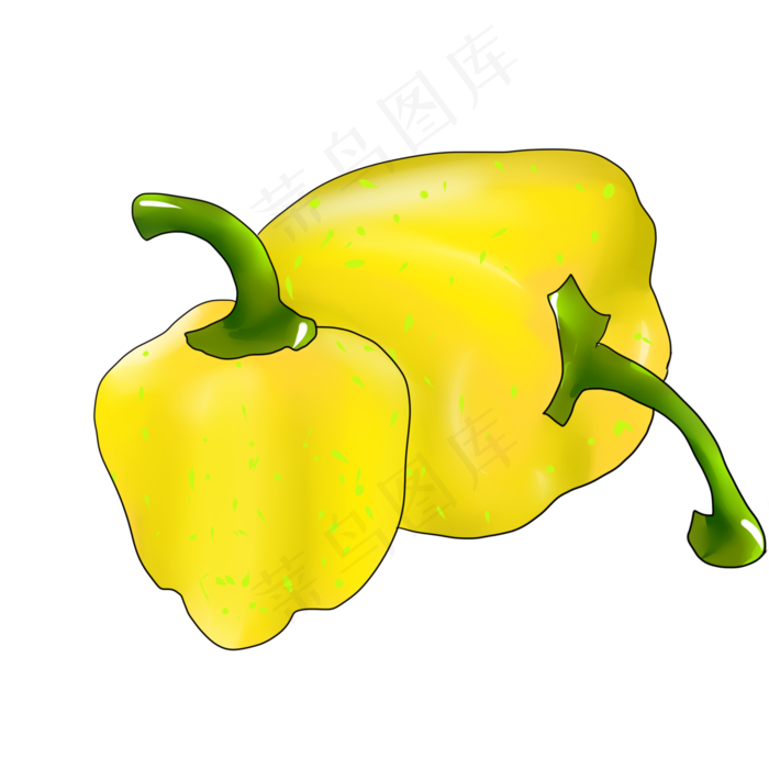 手绘春分青椒插画,免抠元素