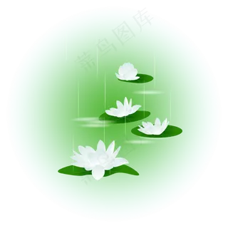 夏日荷花清新精美