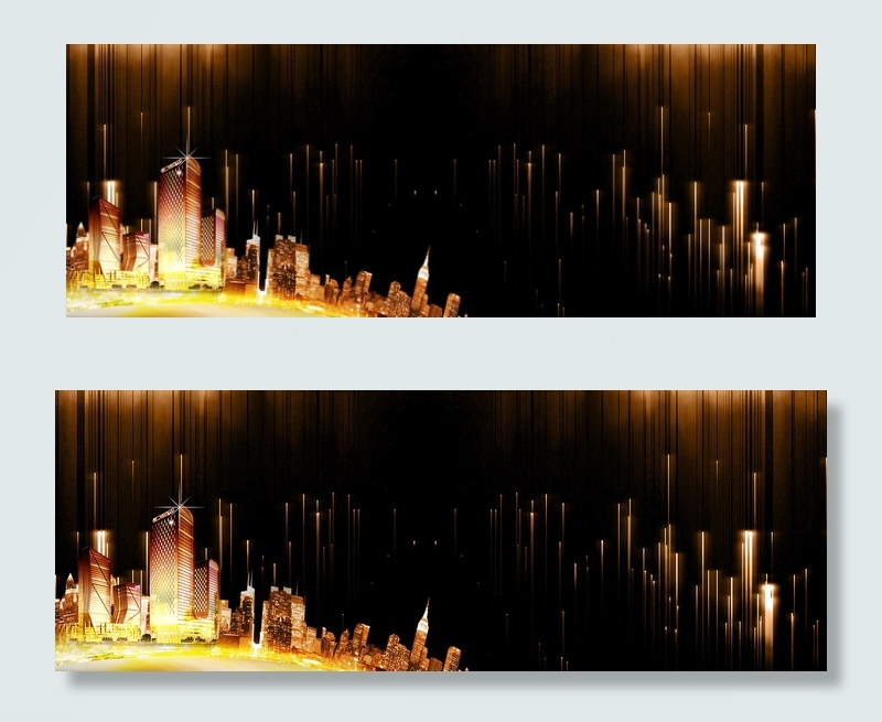 科技抽象城市建筑banner