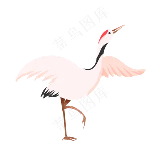 中国风鸣叫凤舞仙鹤