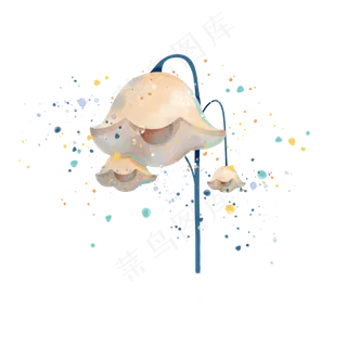 花朵装饰白色铃兰可爱浪漫PNG