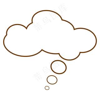 卡通云朵对话气泡,免抠元素