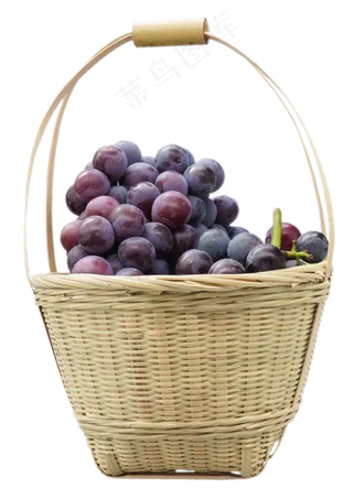 一篮巨峰葡萄,免抠元素