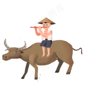 卡通牧童PNG下载