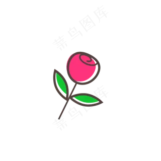 情人节玫瑰元素图标