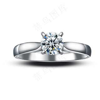四爪镶嵌钻戒,免抠元素