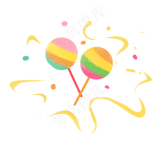 蜡笔彩虹棒棒糖