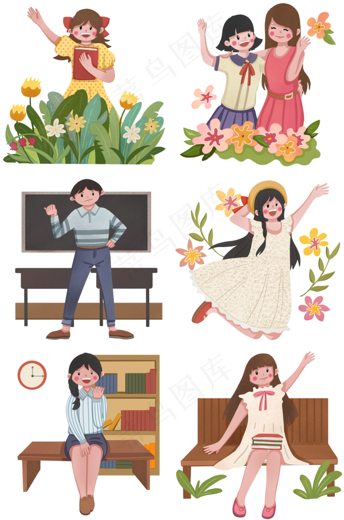 五四青年节挥手握拳青年透明底免(3545X5315(DPI:300))psd模版下载