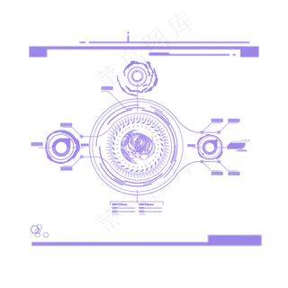 紫色科技线条时代感线条矢量图,免抠元素