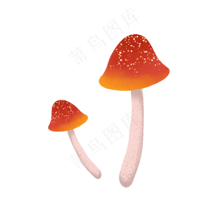 红色的蘑菇(2000X2000(DPI:300))psd模版下载