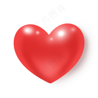 红色发光可爱母亲节爱心