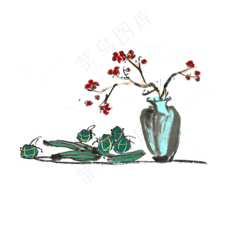 端午节生动粽子手绘