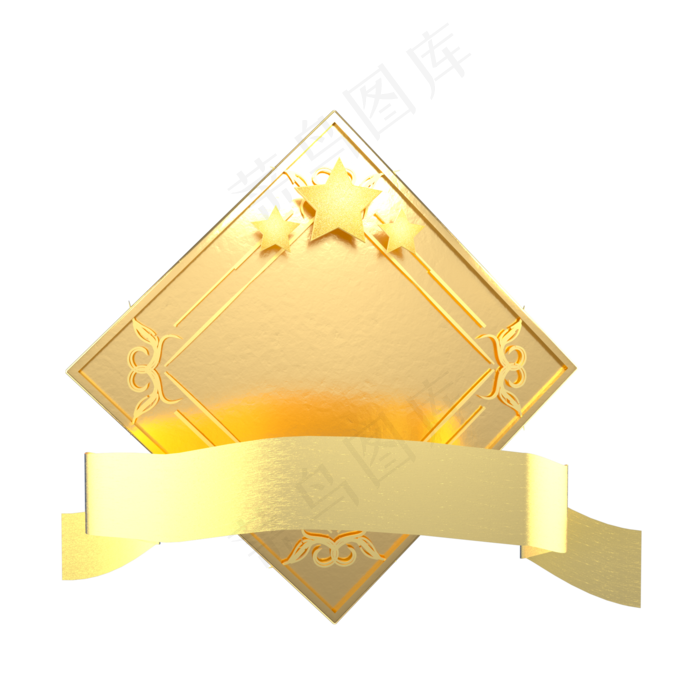 金色风格花纹舞台,免抠元素